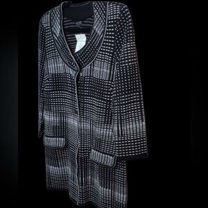 NIC+ZOE Monochrome Grid Blazer